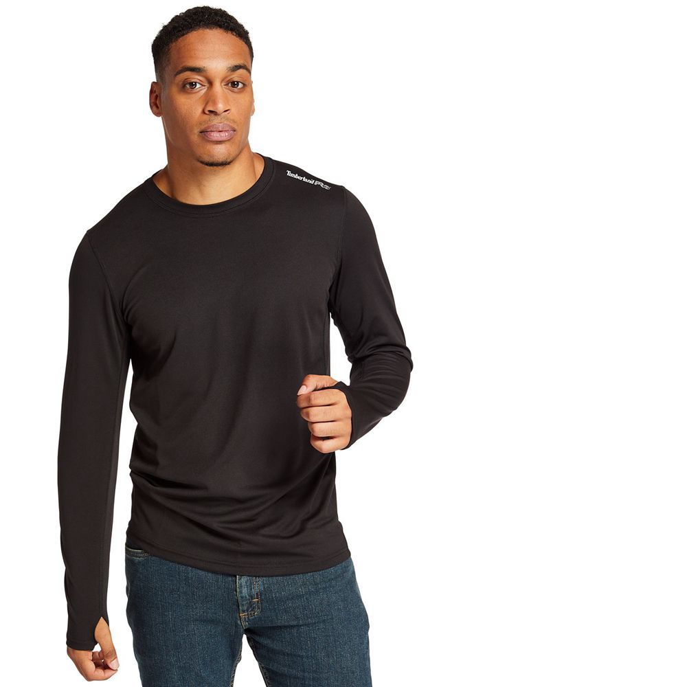 Camisetas Timberland Hombre Pro® Wicking Good Largos Sleeve Negras - Chile GIT-102549